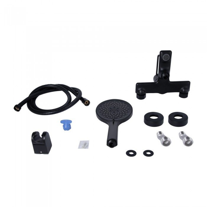 Смеситель для ванны Qtap Taurus (c душевым гарнитуром) QTTAU259BLM45662 Black Matt Смеситель для ванны Qtap Taurus (c душевым гарнитуром) QTTAU259BLM45662 Black Matt
