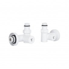 Комплект кранов Thermo Alliance Standart 1/2" белый, для полотенцесушителя угловой SF395W15HEW
