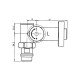 Комплект кранов Thermo Alliance Standart 1/2" белый, для полотенцесушителя угловой SF395W15HEW