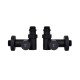 Комплект кранов Thermo Alliance Standart 1/2" черный, для полотенцесушителя угловой SF395W15HEB