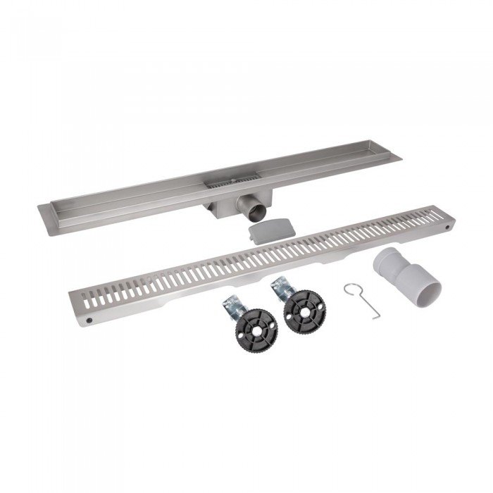 Трап из нержавеющей стали Qtap Taurus FA900 линейный с сухим затвором