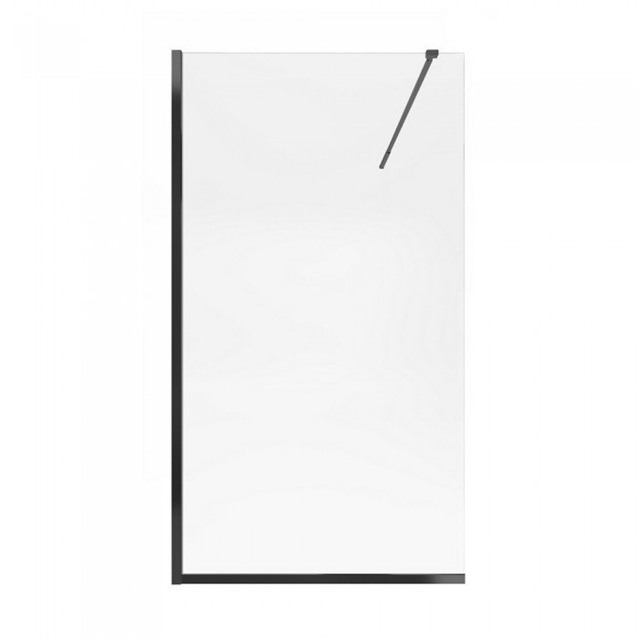 Душевая перегородка Qtap Walk-In Standard BLM201.C8 100х200 см, стекло Clear 8 мм, покрытие CalcLess