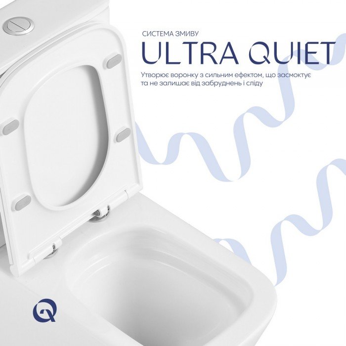 Унітаз підлоговий Qtap Tern Ultra Quiet безобідковий з сидінням Soft-Close QT17226003AW White Унітаз підлоговий Qtap Tern Ultra Quiet безобідковий з сидінням Soft-Close QT17226003AW White