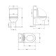 Унитаз-компакт Qtap Robin Ultra Quiet безободковый с сиденьем Soft-close QT13226089AW Унитаз-компакт Qtap Robin Ultra Quiet безободковый с сиденьем Soft-close QT13226089AW