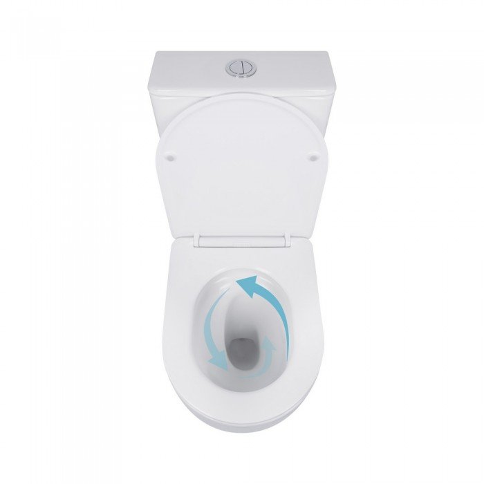 Унитаз-компакт Qtap Robin Ultra Quiet безободковый с сиденьем Soft-close QT13226089AW Унитаз-компакт Qtap Robin Ultra Quiet безободковый с сиденьем Soft-close QT13226089AW