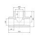 Тройник PPR Blue Ocean 110х75х110 редукционный