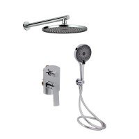 Душевая система универсальная Qtap Slavonice скрытого монтажа на два потребителя QTSLA113CRM45898 Chrome