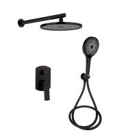 Душевая система универсальная Qtap Slavonice скрытого монтажа на два потребителя QTSLA113BLM45900 Black Matt