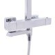 Душевая система универсальная Qtap Swan Cascada термостатическая на три потребителя (с изливом) QTSWA112CRM45902 Chrome