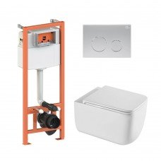 Готовое решение Qtap для ванной комнаты: подвесной унитаз Gemini Ultra Quiet 530х365х373 + комплект инсталляции Nest 4 в 1 (круглая клавиша Satin) Готовое решение Qtap для ванной комнаты: подвесной унитаз Gemini Ultra Quiet 530х365х373 + комплект инсталляции Nest 4 в 1 (круглая клавиша Satin)
