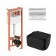 Готовое решение Qtap для ванной комнаты: подвесной унитаз Gemini Ultra Quiet 530х365х373 + комплект инсталляции Nest 4 в 1 (круглая клавиша Chrome) Готовое решение Qtap для ванной комнаты: подвесной унитаз Gemini Ultra Quiet 530х365х373 + комплект инсталляции Nest 4 в 1 (круглая клавиша Chrome)