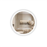 Зеркало Qtap Taurus R600 с LED-подсветкой Touch, с антизапотеванием, с диммером, рег. темп. цвета (3000-6500K) QT2478R607