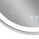 Зеркало Qtap Gemini 800х700 с LED-подсветкой Touch, с антизапотеванием, с диммером, рег. темп. цвета (3000-6500K) Reverse QT2578R8071W