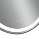 Зеркало Qtap Gemini 800х700 с LED-подсветкой Touch, с антизапотеванием, с диммером, рег. темп. цвета (3000-6500K) Reverse QT2578R8072B