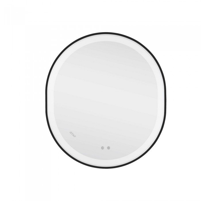 Зеркало Qtap Gemini 800х700 с LED-подсветкой Touch, с антизапотеванием, с диммером, рег. темп. цвета (3000-6500K) Reverse QT2578R8072B