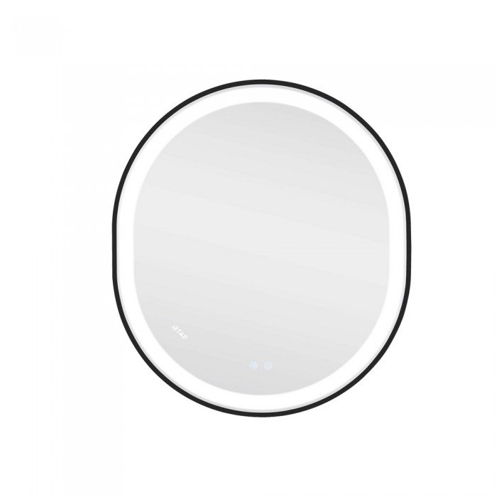 Зеркало Qtap Gemini 800х700 с LED-подсветкой Touch, с антизапотеванием, с диммером, рег. темп. цвета (3000-6500K) Reverse QT2578R8072B