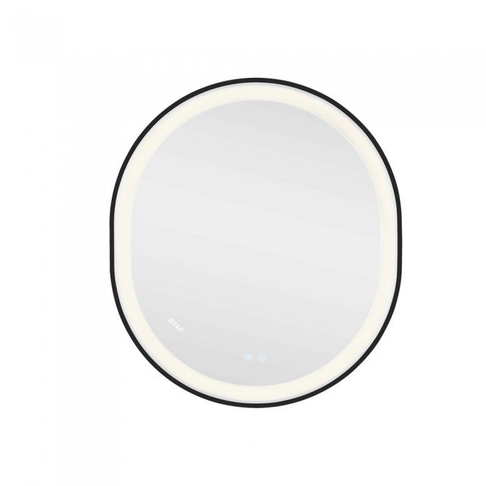 Зеркало Qtap Gemini 800х700 с LED-подсветкой Touch, с антизапотеванием, с диммером, рег. темп. цвета (3000-6500K) Reverse QT2578R8072B