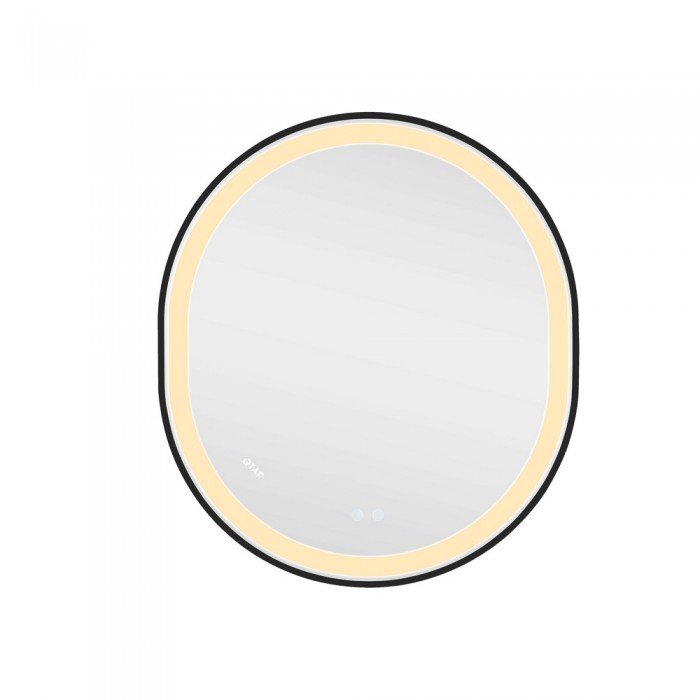 Зеркало Qtap Gemini 800х700 с LED-подсветкой Touch, с антизапотеванием, с диммером, рег. темп. цвета (3000-6500K) Reverse QT2578R8072B