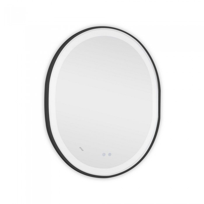 Зеркало Qtap Gemini 800х700 с LED-подсветкой Touch, с антизапотеванием, с диммером, рег. темп. цвета (3000-6500K) Reverse QT2578R8072B