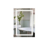 Дзеркало Qtap Cardinal 600х800 з LED-підсвічуванням Touch, з антизапотіванням, з димером, рег. темп. кольору (3000-6500K) QT0478C6080