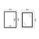 Зеркало Qtap Cardinal 600х800 с LED-подсветкой Touch, с антизапотеванием, с диммером, рег. темп. цвета (3000-6500K) QT0478C6080