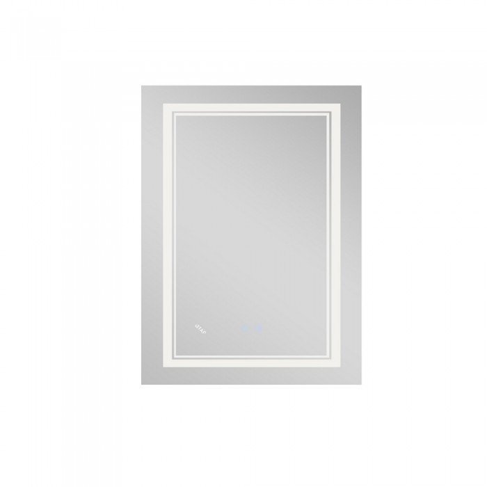 Зеркало Qtap Cardinal 600х800 с LED-подсветкой Touch, с антизапотеванием, с диммером, рег. темп. цвета (3000-6500K) QT0478C6080