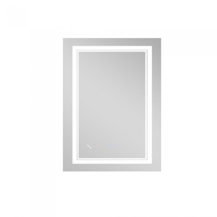Зеркало Qtap Cardinal 600х800 с LED-подсветкой Touch, с антизапотеванием, с диммером, рег. темп. цвета (3000-6500K) QT0478C6080