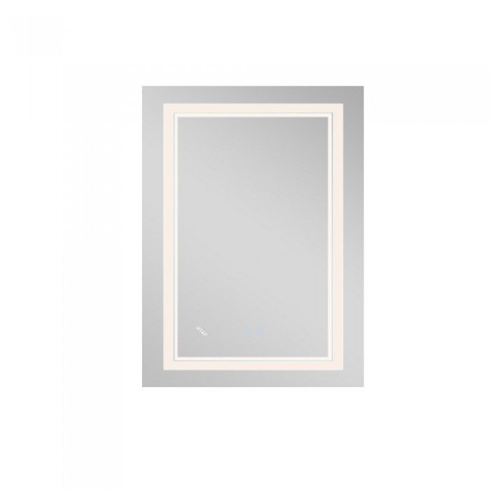 Зеркало Qtap Cardinal 600х800 с LED-подсветкой Touch, с антизапотеванием, с диммером, рег. темп. цвета (3000-6500K) QT0478C6080