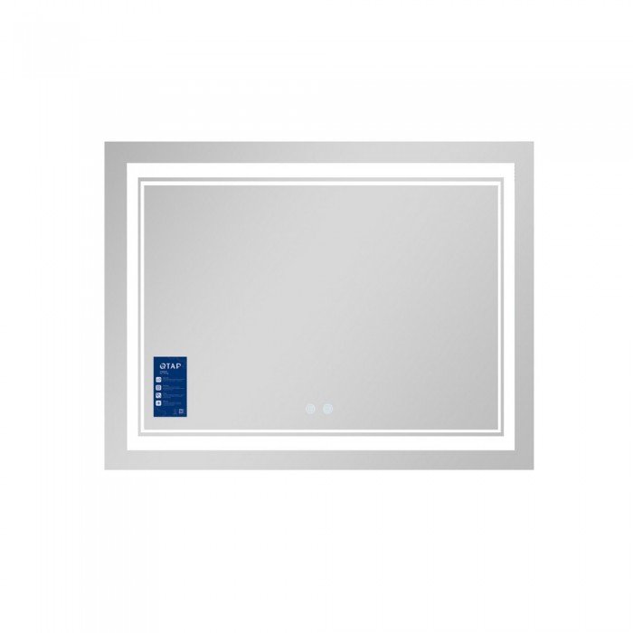 Зеркало Qtap Cardinal 1000х700 с LED-подсветкой Touch, с антизапотеванием, с диммером, рег. темп. цвета (3000-6500K) QT0478C10070