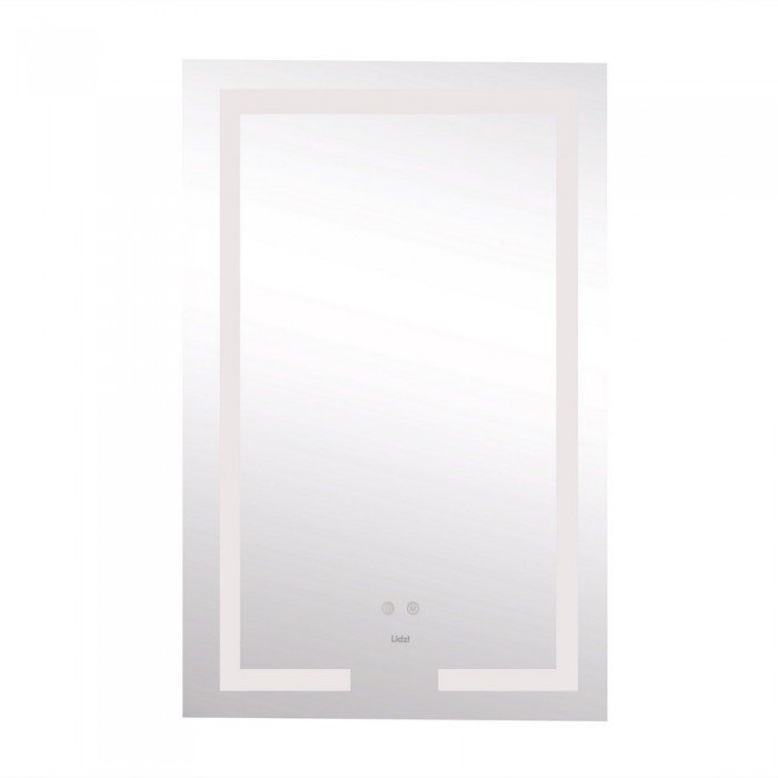 Зеркало Lidz Kubis 500х800 с LED-подсветкой Touch, с антизапотеванием, с диммером, рег. яркости LD78LF9365080