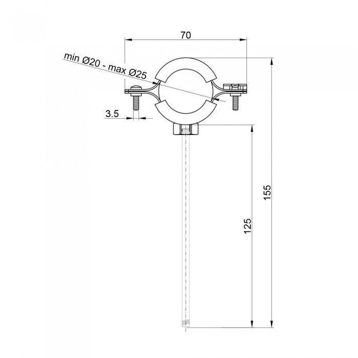 Хомут Thermo Alliance Forte 1/2" (D20-25 мм) SF10015
