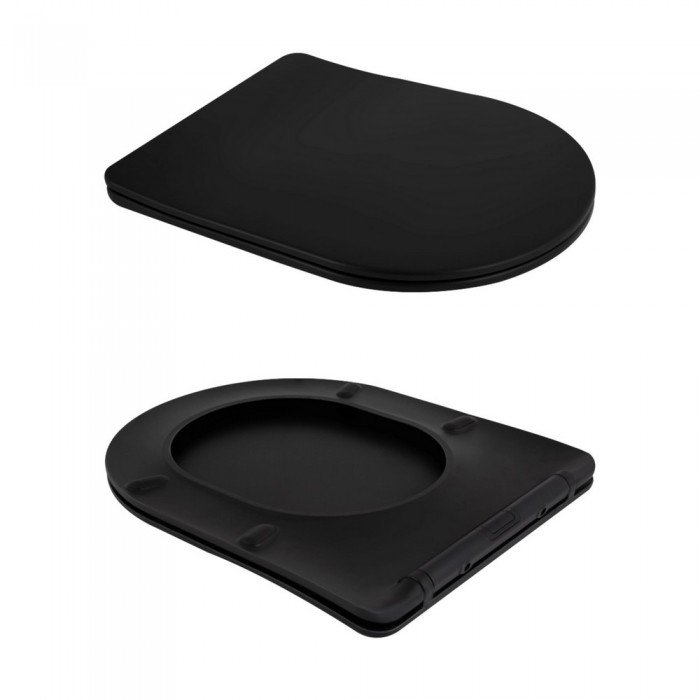 Унітаз підвісний Qtap Scorpio Ultra Quiet безобідковий з сидінням Soft-close MATT BLACK QT14332380AMB Унітаз підвісний Qtap Scorpio Ultra Quiet безобідковий з сидінням Soft-close MATT BLACK QT14332380AMB