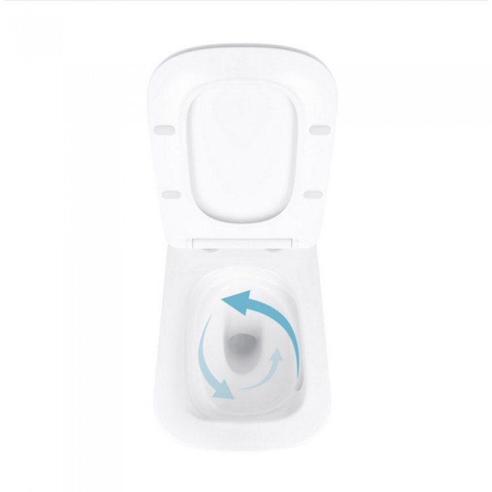Унітаз підвісний Qtap Tern Ultra Quiet безобідковий з сидінням Soft-close WHITE QT17332303AW