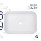 Раковина накладна Qtap Virgo N прямокутна без донного клапана WHITE QT18116308W Раковина накладна Qtap Virgo N прямокутна без донного клапана WHITE QT18116308W