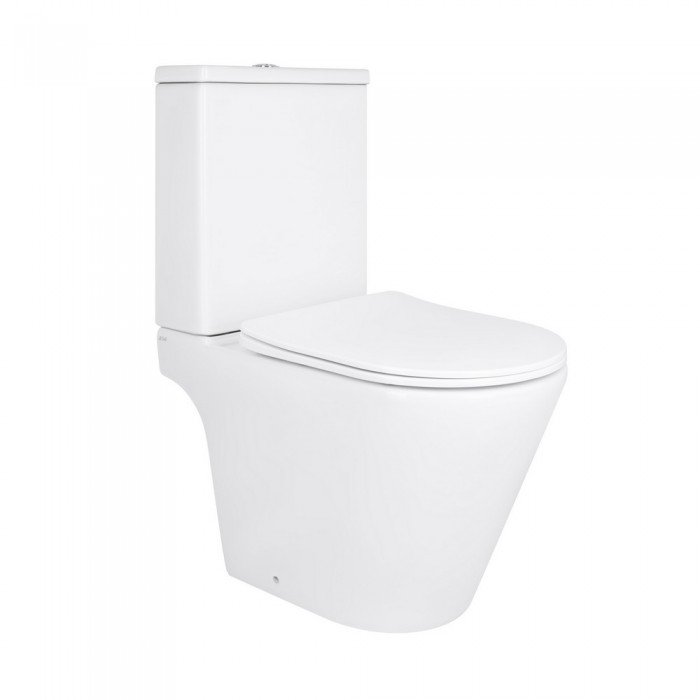 Унитаз напольный Qtap Dove Rimless безободковый с сиденьем Soft-close WHITE QT06228380BW Унитаз напольный Qtap Dove Rimless безободковый с сиденьем Soft-close WHITE QT06228380BW