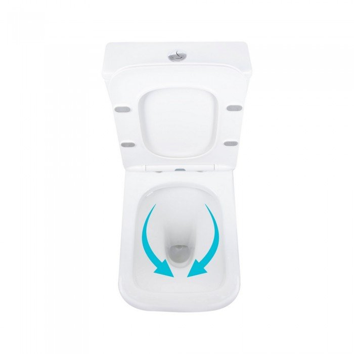 Унитаз напольный Qtap Aries Rimless безободковый с сиденьем Soft-close WHITE QT03228302W Унитаз напольный Qtap Aries Rimless безободковый с сиденьем Soft-close WHITE QT03228302W