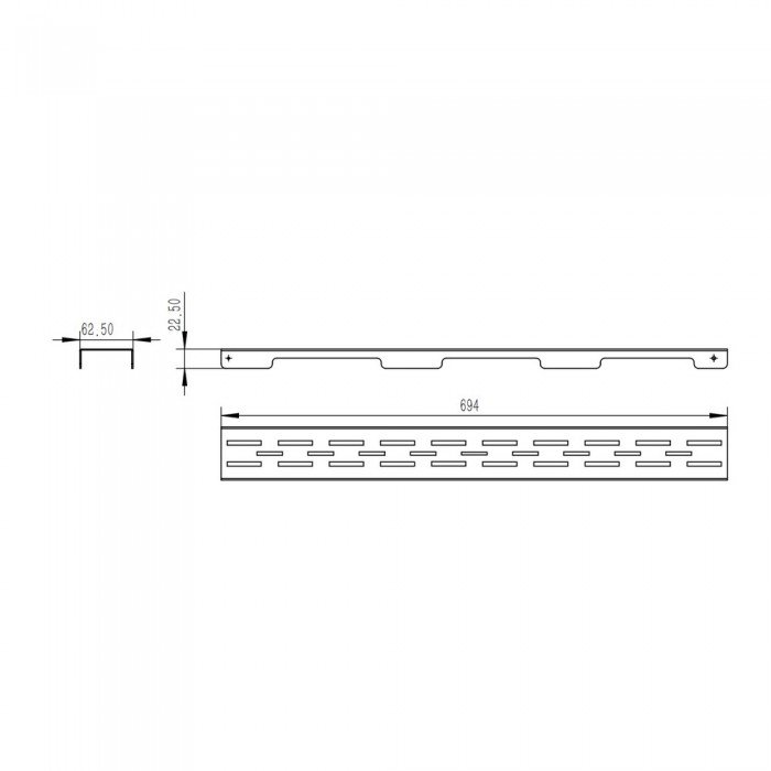 Решітка для лінійного трапу Qtap Grate FD700 (NKS)