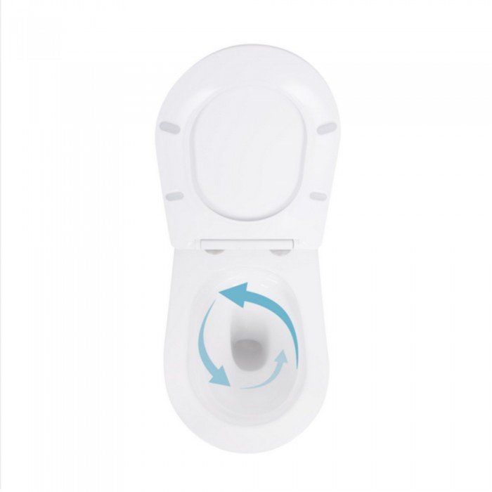 Унитаз подвесной Qtap Robin Ultra Quiet безободковый с сиденьем Soft-close 520x365x365 мм WHITE