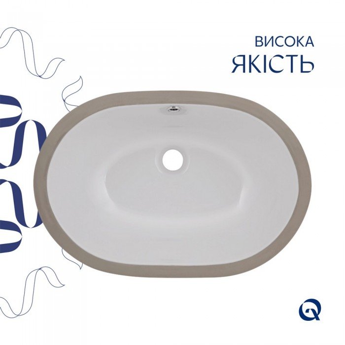 Раковина Qtap Stork 570x390x210 White QT15110522W Раковина Qtap Stork 570x390x210 White QT15110522W