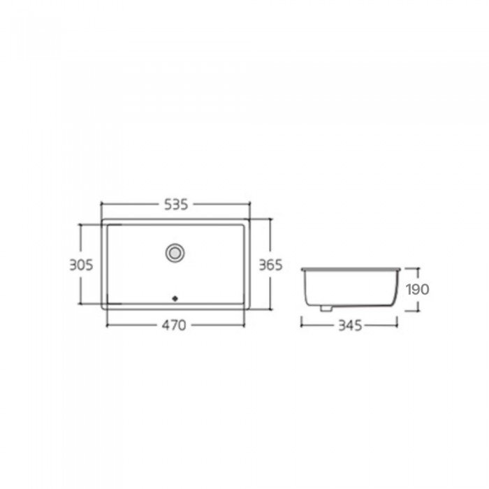 Раковина Qtap Stork 535x365x190 White QT1511H0422DW