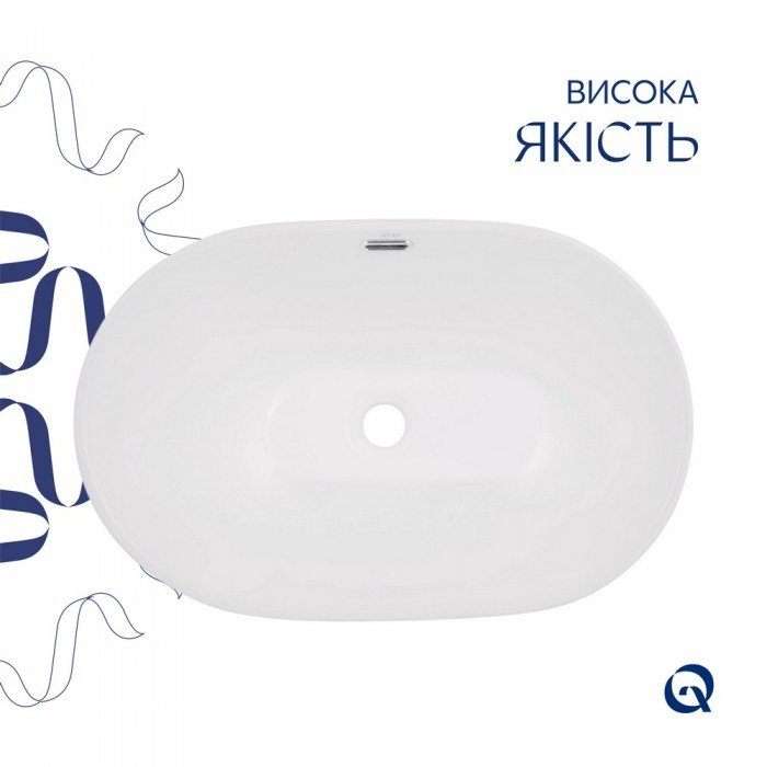 Раковина Qtap Leo 610x405x185 White QT11118014W