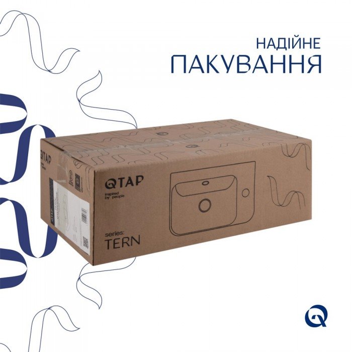 Раковина Qtap Tern 450х250х158 White QT1711H02RW