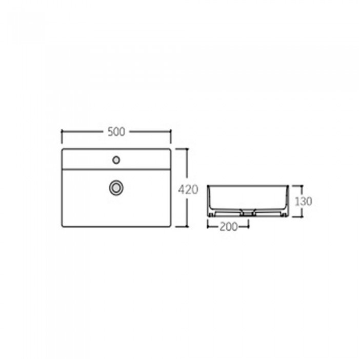 Раковина Qtap Nando LT 500х420х130 Matt black QT12116146AMB Раковина Qtap Nando LT 500х420х130 Matt black QT12116146AMB