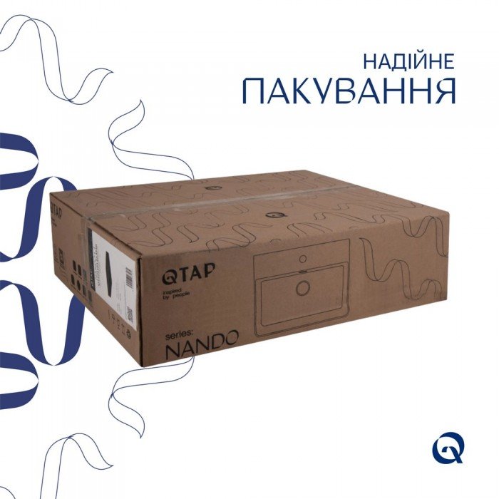 Раковина Qtap Nando LT 500х420х130 Matt black QT12116146AMB Раковина Qtap Nando LT 500х420х130 Matt black QT12116146AMB