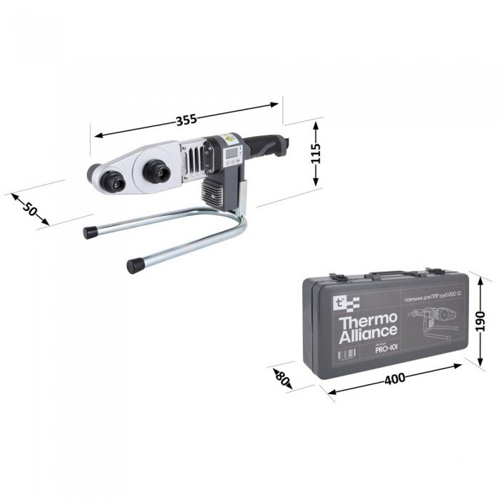 Паяльник для пластиковых труб Thermo Alliance PRO-101 Ø20-32 (автоматический с дисплеем, 600W)
