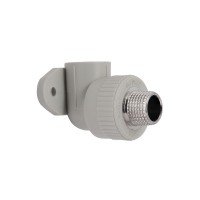 Уголок PPR Blue Ocean настенный с креплением 20х1/2", 90° НР