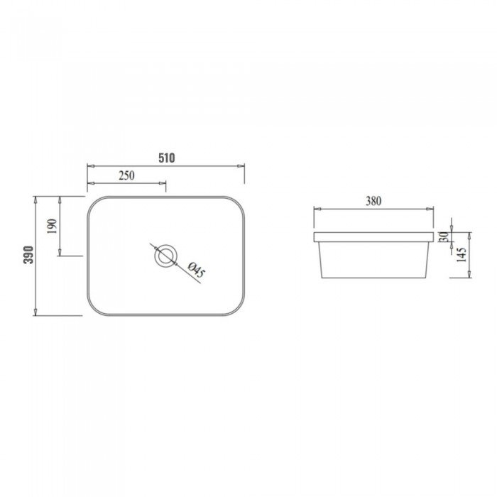 Раковина Qtap Scorpio 510х390х145 White QT1411K490WN Раковина Qtap Scorpio 510х390х145 White QT1411K490WN