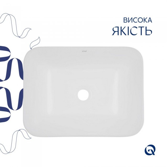 Раковина Qtap Scorpio 510х390х145 White QT1411K490WN Раковина Qtap Scorpio 510х390х145 White QT1411K490WN