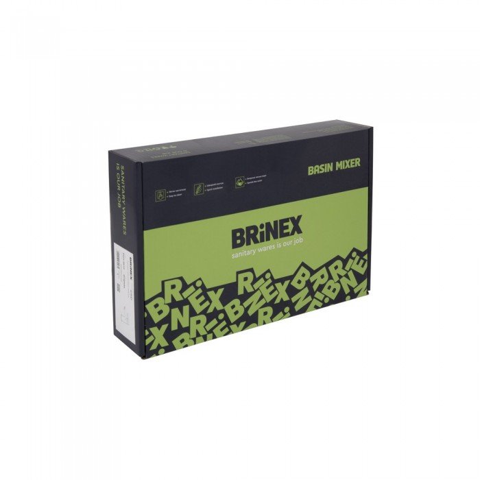 Смеситель для раковины Brinex Pure 001F низкий  Graphite BRIPUR001FGRP