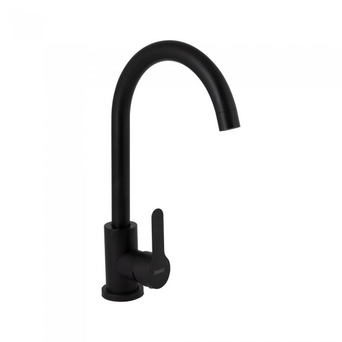 Смеситель для кухни Brinex Pure 015F U-образный  Black Matt BRIPUR015FBLM Смеситель для кухни Brinex Pure 015F U-образный  Black Matt BRIPUR015FBLM